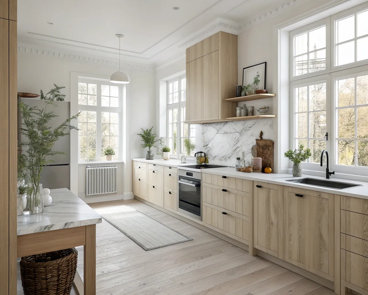 Home staging av ett skandinaviskt kök